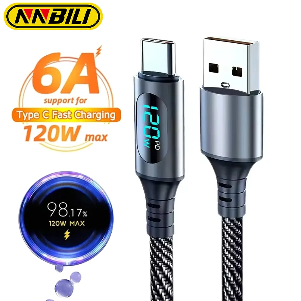 NNBILI ˷̴ ձ    ̺,  USB-C Ÿ   ̾, LED  ÷  ̺, 120W PD
